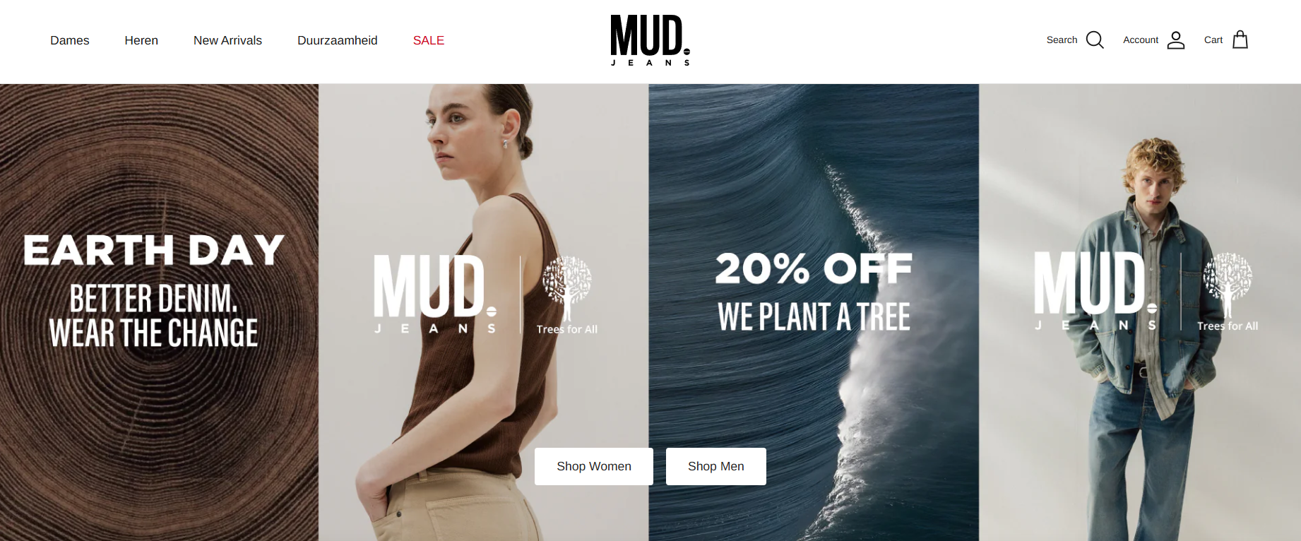 MUD Jeans website